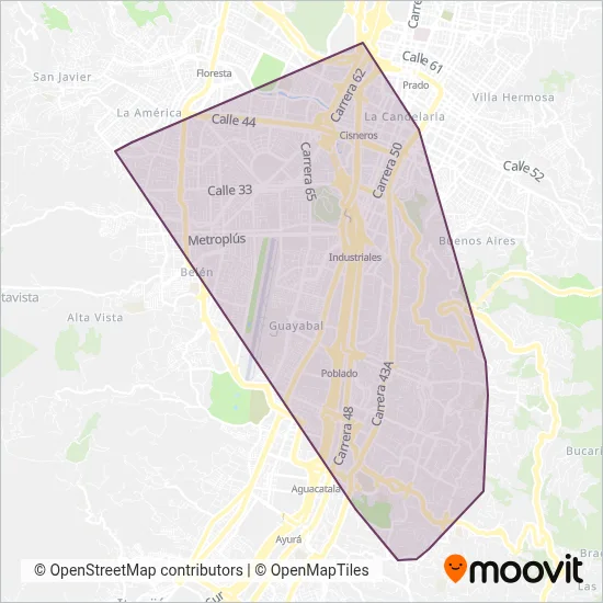 TPC Poblado - Laureles coverage area map