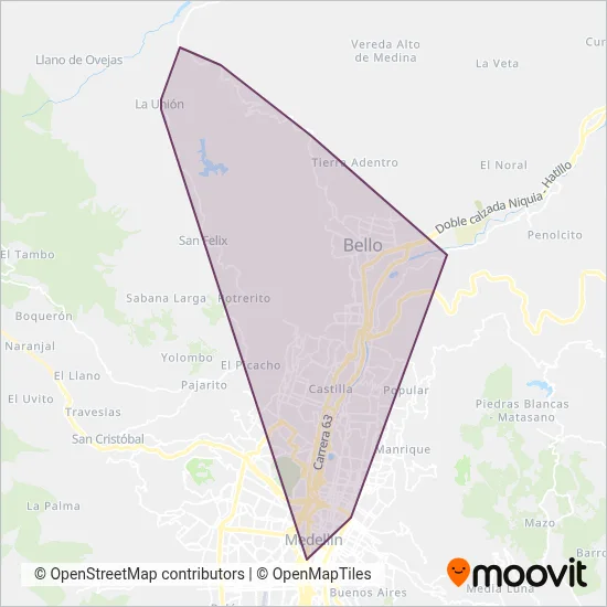 TPC Bello coverage area map