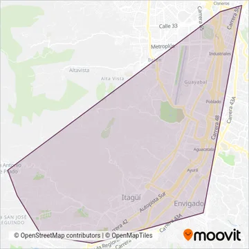 TPC Itagüí coverage area map