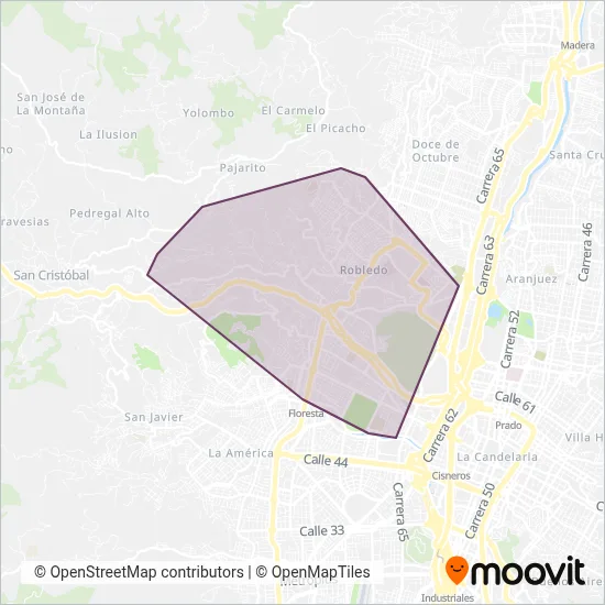 Rutas Integradas (Cuenca 2A) coverage area map
