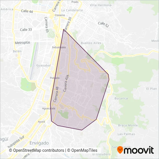 Rutas Integradas (Cuenca 5A) coverage area map