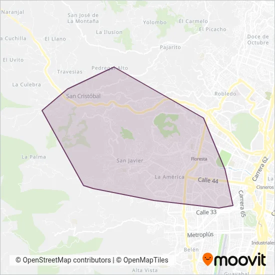 Rutas Integradas (Cuenca 8A) coverage area map