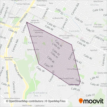 Flota La Milagrosa S.A. coverage area map