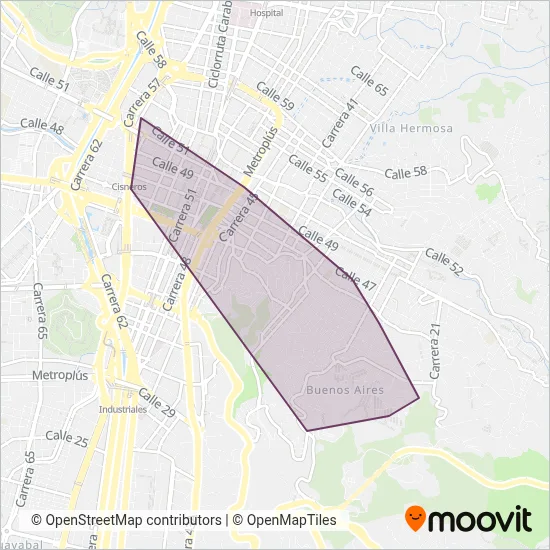 Flota La Milagrosa S.A. coverage area map