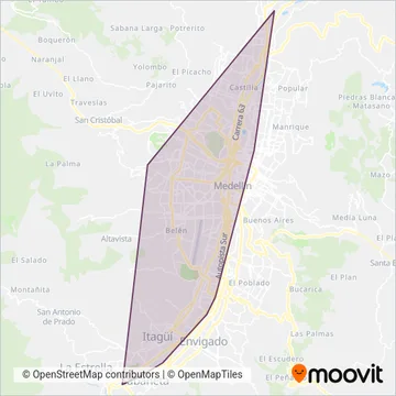 Metro coverage area map
