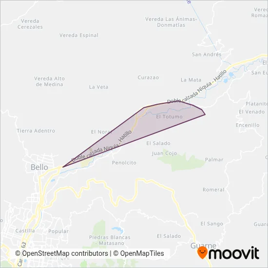 TPC Girardota coverage area map