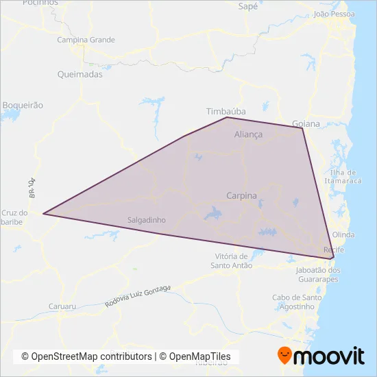 Expresso 1002 coverage area map