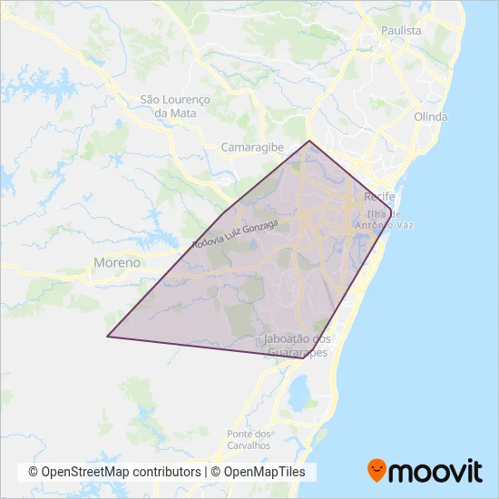EMPRESA METROPOLITANA coverage area map