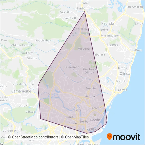 CONSÓRCIO RECIFE coverage area map