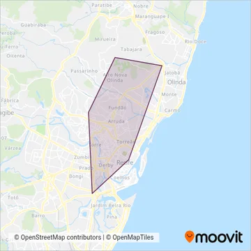 Empresa Caxangá coverage area map