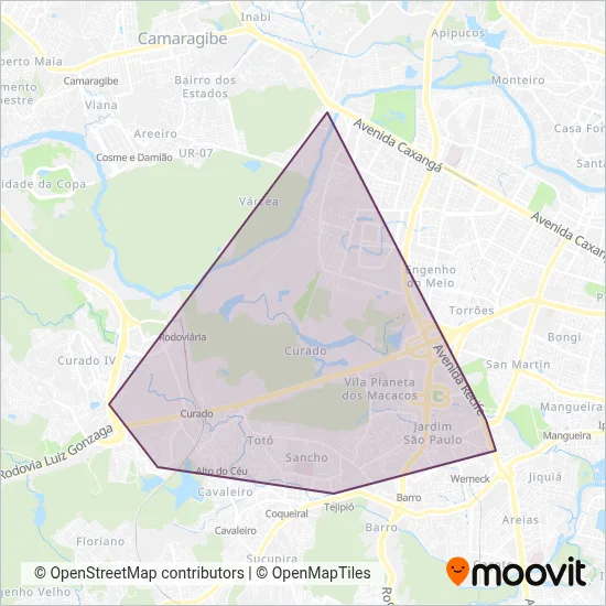 Viação Mirim coverage area map