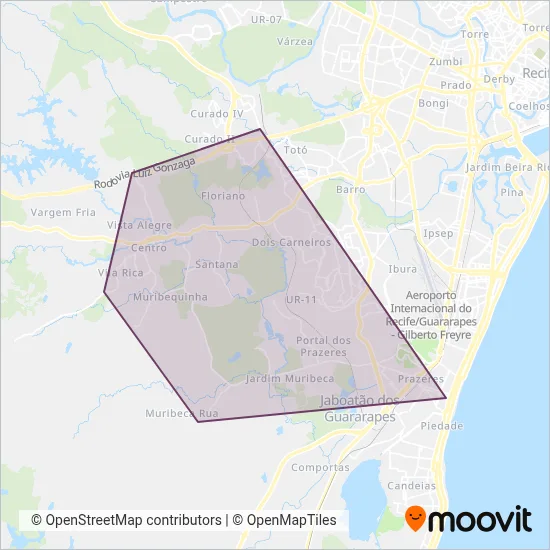 Viação Mirim | Municipal - Jaboatão coverage area map