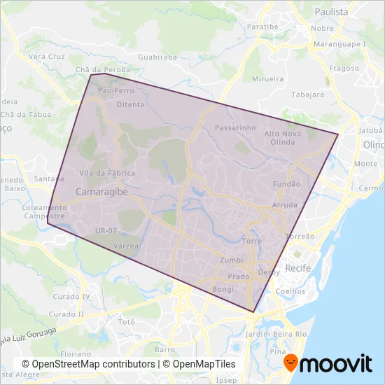 Grande Recife coverage area map