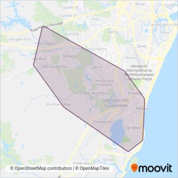 Mapa da área de cobertura da Sistema Municipal