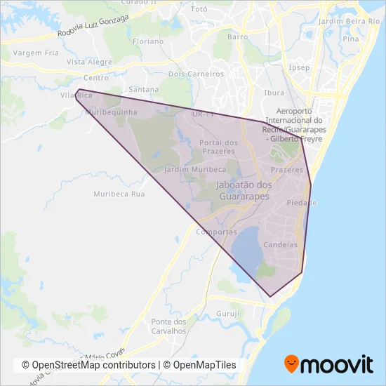 Sistema Municipal coverage area map