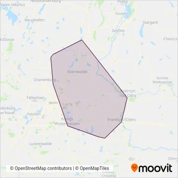 Barnimer Busgesellschaft coverage area map