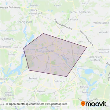 BVG (Subway) coverage area map