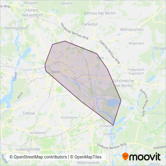 BVG (Tram) Verbundsgebiet