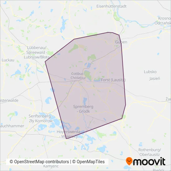 Cottbusverkehr (Bus) Verbundsgebiet