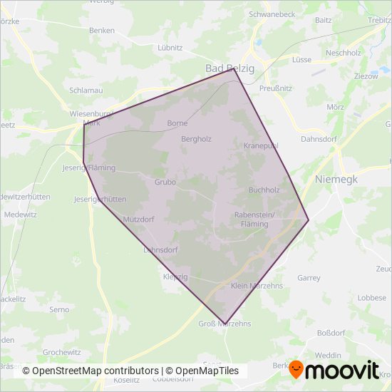 Glaser Armin Omnibusverkehr coverage area map