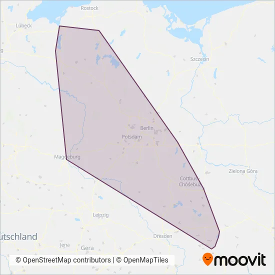 ODEG (Bus) coverage area map