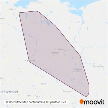 ODEG (Rail) coverage area map