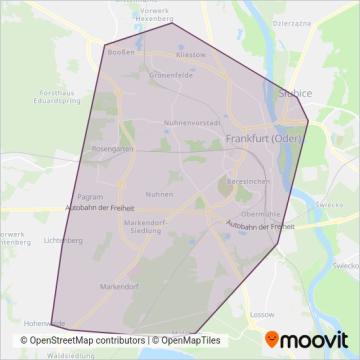 SVF (Bus) coverage area map