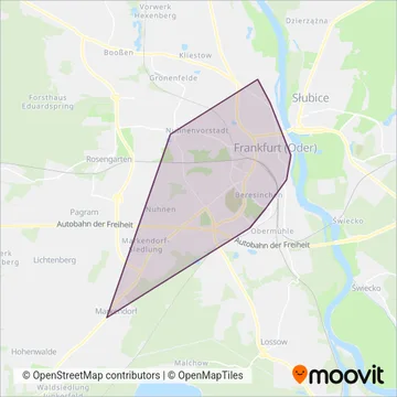 SVF (Tram) coverage area map