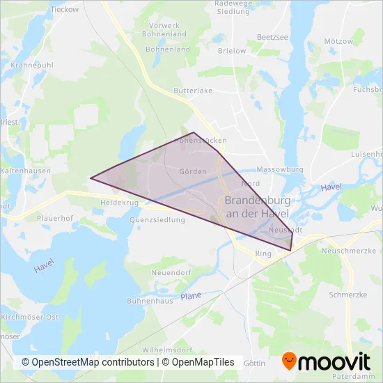 VBB (Tram) coverage area map