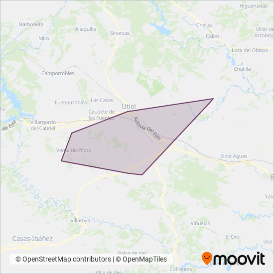 Venta del Moro – Requena coverage area map
