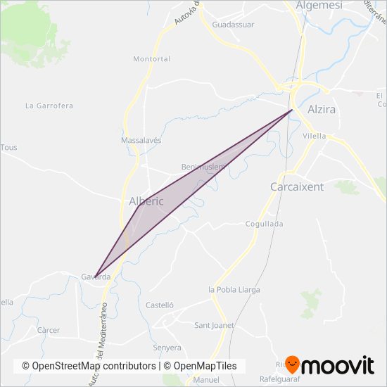 Antella - Alberic - Massalavés - Alzira coverage area map