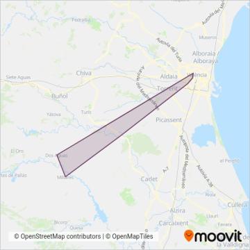 Montserrat - València coverage area map