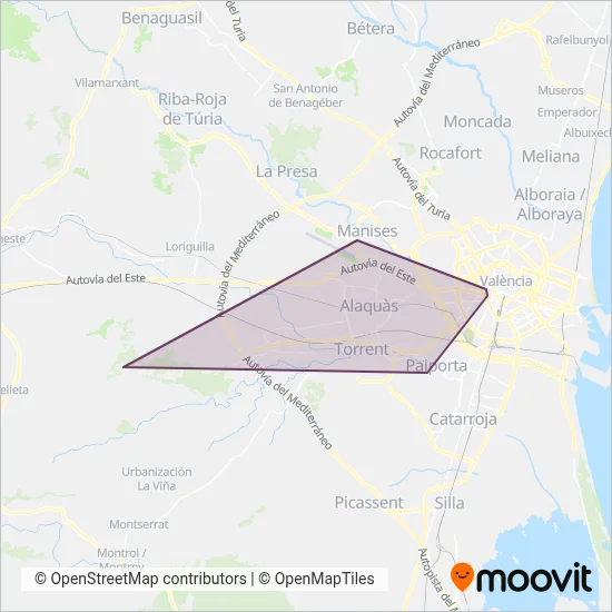 Cobertura del mapa de València Metropolitana Noroest