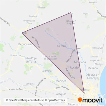 València Metropolitana Nord-Oest coverage area map