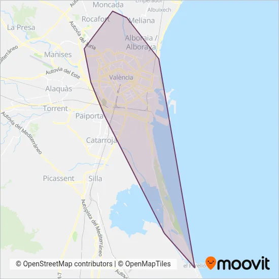 EMT coverage area map