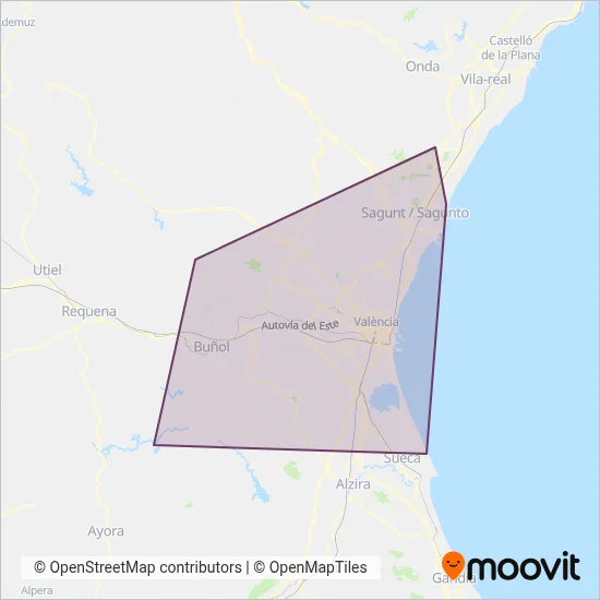 MetroBus coverage area map