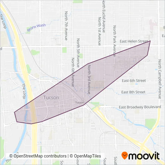 SunTran (Tram) coverage area map