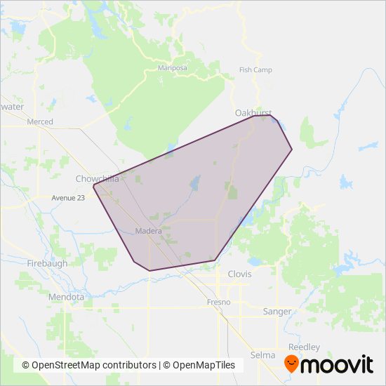 Madera County Connection coverage area map