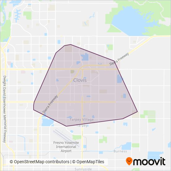 Clovis Transit coverage area map