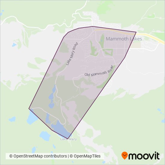 Eastern Sierra Transit Authority coverage area map