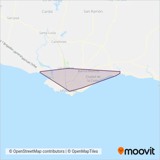 CUTCSA coverage area map