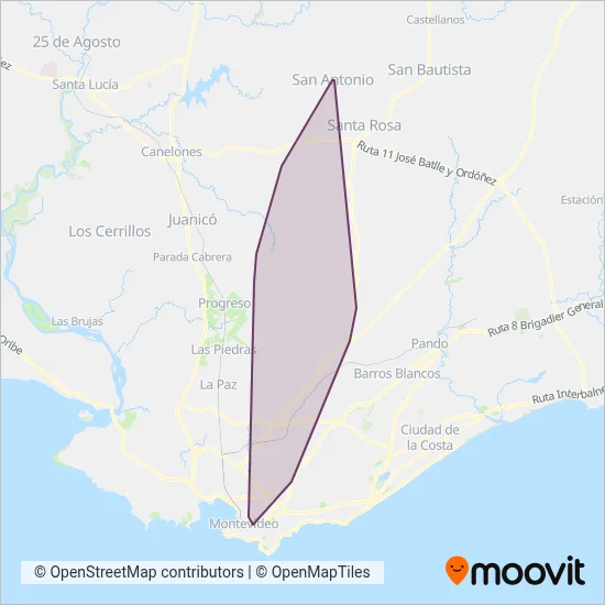Casanova coverage area map
