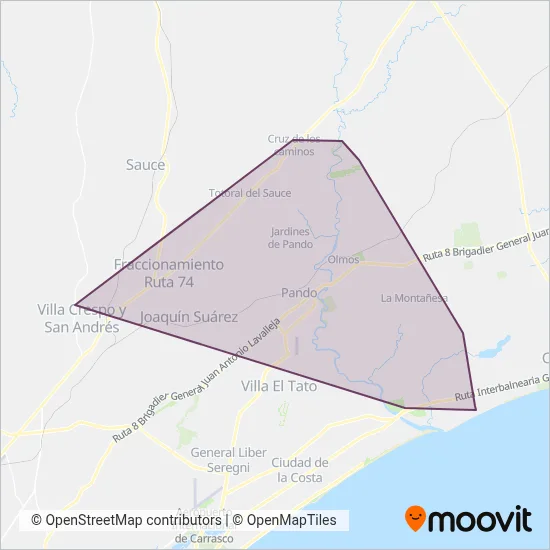 Rutas Del Norte coverage area map