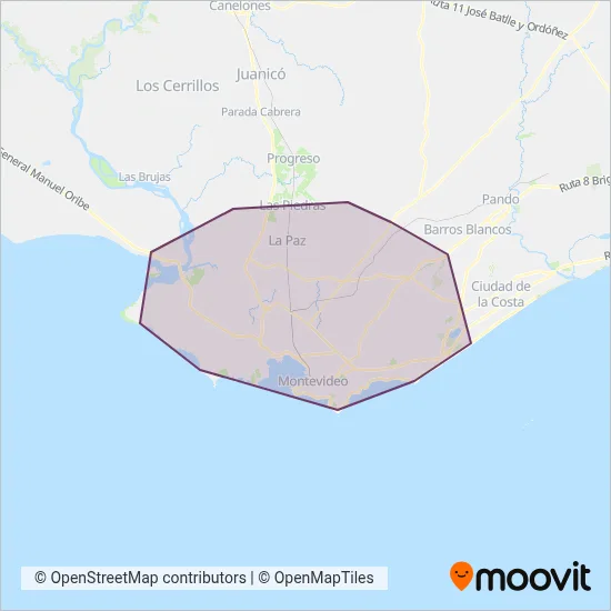 STM coverage area map