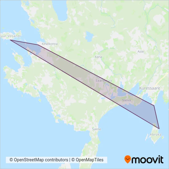 Saaremaa vald coverage area map