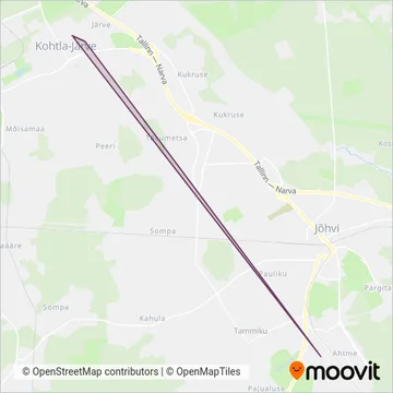 Схема покрытия компании OV IDA-BUS OÜ