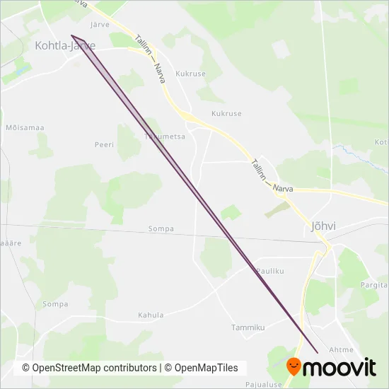 OV IDA-BUS OÜ coverage area map