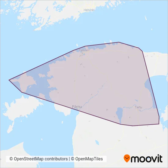 Hansabuss coverage area map