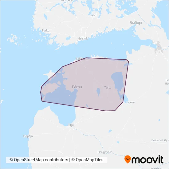 GoBus coverage area map