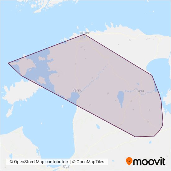 Mulgi Reisid AS coverage area map